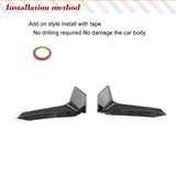 Car Front Bumper Splitters Air Vents Canards For Audi TTRS MK3 2016-2018 Carbon Fiber/FRP Balck Car Front Bumper Fins Body Kits