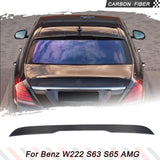 Carbon Fiber / FRP Car Rear Roof Spoiler Lip Wings for Mercedes-Benz S-Class W222 S63 S65 AMG 4-Door 2014 - 2020 Rear Boot Wing