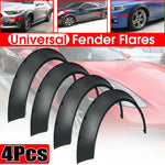 4Pcs 3.1"/80mm Universal Flexible Car Fender Flares Extra Wide Body Wheel Arches