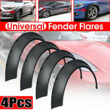 4Pcs 3.1"/80mm Universal Flexible Car Fender Flares Extra Wide Body Wheel Arches