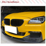 Carbon Fiber Car Front Bumper Canards Lip Splitters Flaps Cupwings for BMW 6 Series F06 F12 F13 M tech M sport 2012-2019 Spoiler