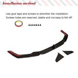Dry Carbon Fiber Front Lip Splitters for Audi RS7 Hatchback 2020 - 2022 Front Bumper Lip Spoiler Splitters Guard 3PCS