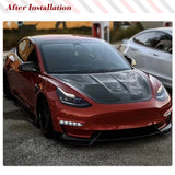 For Tesla Model 3/ Y 2017-2023 3PCS Car Front Bumper Lip Spoiler Splitter Trim Body Kits ABS Glossy Black Racing Front Lip