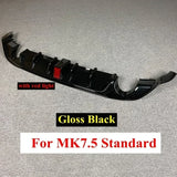 For Volkswagen Golf 7.5 GTI MK7.5 GTI TCR Car Rear Bumper Diffuser Rear Side Splitter Spoiler Lip for MK7.5 Golf 7.5 Standard