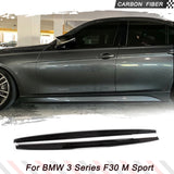 Side Skirts For BMW 3Series F30 320i 328i 335i M Sport Side Skirts Extension Lips Sedan 4-Door 2012 - 2017 Carbon Fiber / FRP