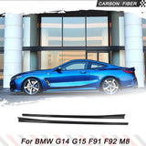 Real Carbon Fiber Side Skirts Splitters Extension Lips for BMW 8 Series G14 Convertible G15 Coupe M-Spor F91 F92 M8 2019-2021