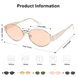SOJOS Retro Oval Sunglasses for Women Men Trendy Sun Glasses Classic Shades UV400 Protection SJ1217 Light Gold/Light Brown