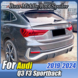 Car Rear Roof Mid Spoiler Tail Wing Tailgate Middle Trunk Spoiler For AUDI Q3 F3 Sportback S-line 2019 2020 2021 2022 2023 2024