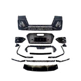 CZJF Half Carbon Car Side Skirts Kit Side Skirt Rear Bumper Diffuse Body Kits For Audi Q5 2018 2019 2020 Up RS5