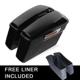 Motorcycle Hard Saddlebags For Harley Touring Road King Electra Glide Street Glide 2014-2024 Gunship Gray