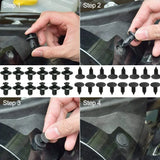 190pcs Car Retainer Clips 6 Sizes Fasteners Automotive Plastic Clips Kit Auto Trim Panel Clip Mixed Car Body Bumper Rivet