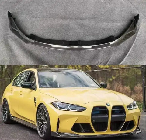Real Carbon Fiber Car Bumper Front Splitters Lip For BMW G80 G82 M3 M4 2021 2022 2023