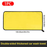Microfiber Car Washing Towel 400GSM Double-Sided Coral Velvet Clean Towels High Water Absorption Car Wash Drying Cloth