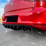 for 2013-2016 Volkswagen Golf 7MK7 car rear bumper diffuser exhaust splitter with light tail lip spoiler modification accessories