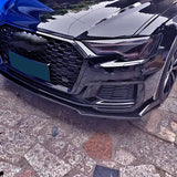 Front Bumper Lip Splitter Chin Guard Protector Cover for Audi A6 C8 2019-2023 Universal Front Blade Spoiler Diffuser Body Kit