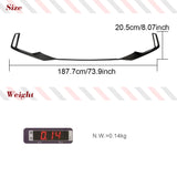 Dry Carbon Car Front Bumper Lip Spoiler Air Vent Trims Decoration for Audi RS3 Sedan 2017-2021 Car Front Body Kits Splitters