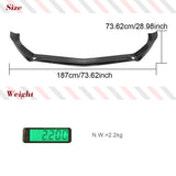 Car Front Bumper Lip Spoiler for Mercedes-Benz GLE Class C292 GLE63 AMG 2015-2018 Carbon Fiber Front Lip Spoiler Splitters 4 PCS