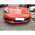 Carbon Fiber Head Bumper Shovel Protector Front Bumper Lip Spoiler Fit For Porsche 718 Cayman Boxster Base S 2017 2018