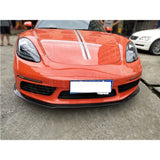 Carbon Fiber Head Bumper Shovel Protector Front Bumper Lip Spoiler Fit For Porsche 718 Cayman Boxster Base S 2017 2018