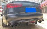 For Audi A6 S Line S6 C7 2012 2013 2014 2015 Real Carbon Fiber Rear Diffuser Kit Lip Spoiler High Quality Refits Splitters