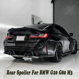 For Bmw 3 Series G20 320i 330d 330e 330i M340i M 340d G80 M3 2019-2023 PSM Style Rear Roof Lip Spoiler Wing ABS Car Accessories