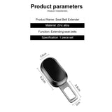 Metal Car Seat Belt Clip Buckle Extender One Button To Release 1/2 Pieces Safety Seat Belt Lock Buckle Plug 2cm Insert Socket