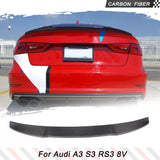 Carbon Fiber / FRP Car Auto Racing Rear Spoiler Lip Wing Car-Styling for Audi A3 Sline S3 RS3 Sedan 2013-2019 FRP Boot Wing