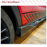 Car Side Skirts Extension Lips Splitters For Mercedes-Benz GLA Class Sport X156 GLA250 GLA45 AMG 2015 - 2019 Real Carbon Fiber