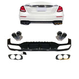 W213 E53 Diffuser Rear Bumper Diffuser For Mercedes E Class W213 Sedan Sport Body Kit 2016 2017 2018 2019