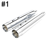 Motorcycle Dual Exhaust Mufflers Pipes For Harley Road Street Electra Glide 2017-2023 Chrome