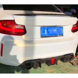 For BMW 2 Series F87 M2 Coupe 2016 2017 2018 Carbon Fiber Rear Bumper Lip Spoiler Diffuser With LED light Car Styling FRP