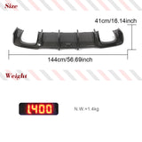 Car Rear Bumper Lip Spoiler Diffuser For Audi A3 Sline S3 Sedan 8V.5 2017-2020 Bumper Guard Carbon Fiber/FRP Matte /Glossy Black