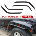 Front Rear Mudguard Fender Flares Extensions For Jeep Wrangler JK 2007-2017 J401 Car Splash Protector Protective Guard Mudflaps