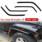 Front Rear Mudguard Fender Flares Extensions For Jeep Wrangler JK 2007-2017 J401 Car Splash Protector Protective Guard Mudflaps