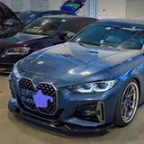 For BMW 4 series G22 G23 Carbon Fiber Car Front Bumper Diverter Spoiler Diffuser Front lip chin 3D Style Car Accessorie body kit