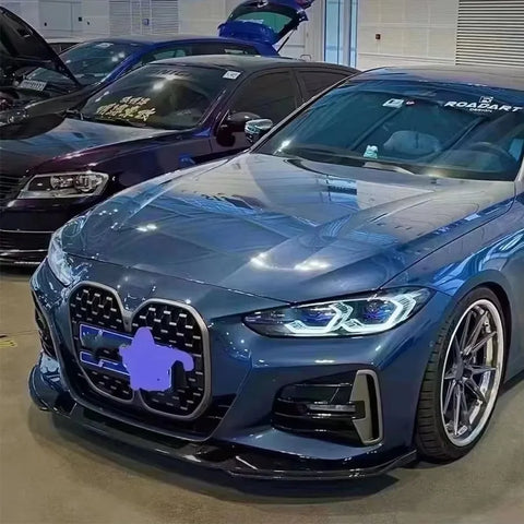 For BMW 4 series G22 G23 Carbon Fiber Car Front Bumper Diverter Spoiler Diffuser Front lip chin 3D Style Car Accessorie body kit