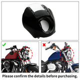 Motorcycle Quarter Headlight Fairing Windshield For Harley Sportster 88-Up Dyna 95-05 Black Clear