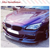 Car Front Bumper Lip For BMW 6 Series F06 F12 F13 M Sport 2012-2019 Carbon Fiber Car Front Bumper Spoiler Splitters Body Kits