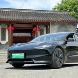 Car Front Bumper Lip Chin Diffuser Body Kits Spoiler Deflector Tuning ABS Accessories Black For Tesla Model 3 Highland 2024