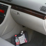 Car storage bag Trunk  Seat Elastic String Net Magic Sticker Universal Storage Bag Pocket Auto Organizer Seat Back Bag