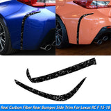 For Lexus RC F RCF USC10 ART 2014-2018 Rear Bumper Lip Spoiler Side Air Vent Outlet Cover Carbon Fiber Exterior Car Accessories