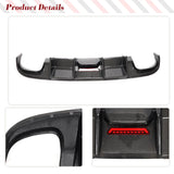 Carbon Fiber Car Rear Bumper Diffuser Lip Spoiler for Audi S4 B8 2008-2012 Car Rear Diffuser Spoiler Protector With Brake Light