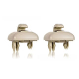 2Pcs Car Sun Visor Clip Gray Interior Hanger Hook Clip Bracket for Audi A1 A3 S3 A4 S4 Allroad A5 S5 Q3 Q5 8U0857562A Grey