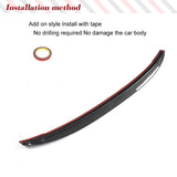 Carbon Fiber Car Rear Trunk Racing Spoiler for Audi A4 B9 S4 Sline Sedan 2017-2022 Rear Boot Lid Highkick Wing Factory Outlet