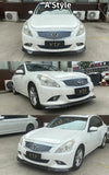 For Infiniti G25 G37 2004-2013 Carbon Fiber Car Front Bumper Splitter Spoiler Lip Diffuser Bumper Guard G25 G37 Lip Body Kit
