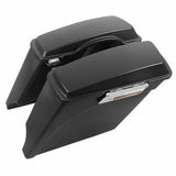 Motorcycle 5" Extended Hard Saddlebags Saddle Bags with Lids For Harley Touring Road King Glide Electra Street Road Glide 93-13