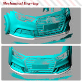 Car Front Bumper Lip Chin Spoiler Car Body Kits For Audi A3 Sline S3 8V 2017-2019 REAL CARBON Front Bumper Lip Spoiler Splitter