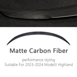Real 100% Carbon Fiber Original P Version Rear Spoiler for Tesla 2023+ Model 3 Highland Auto Accessories Model 3 Performance