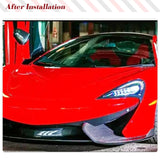 Prepreg Dry Carbon Fiber Front Splitters For McLaren 570 570S 570GT 2015-2020 Front Bumper Protector Canards Splitters Aprons