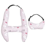 2-Pack Adorable Ultra-Soft Car Seat Pillows with Secure Belt - Ensures Peaceful Restful Naps on the Go - Enhanced Safety amagi